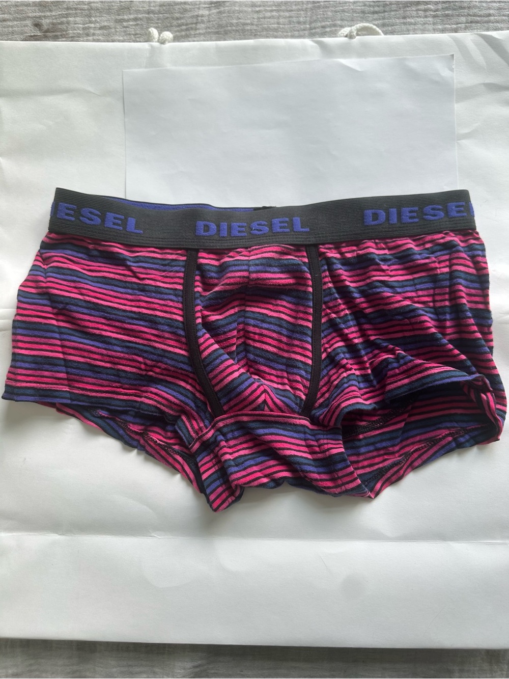 Diesel Striped Boxer Briefs - Pink & Blue Gently used